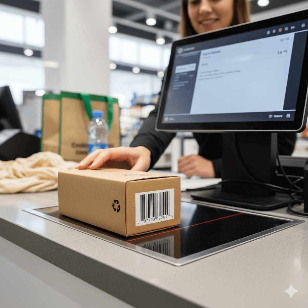 Barcode on product packaging